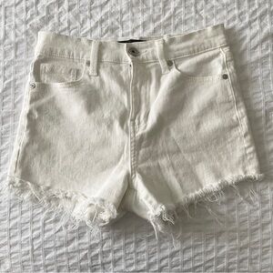 Kendall & Kylie White Jean Shorts Distressed Hem